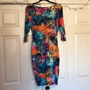 Neon Graffiti Dress
